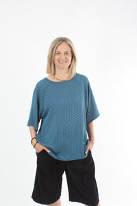 Kendra Top - Textured Turquoise