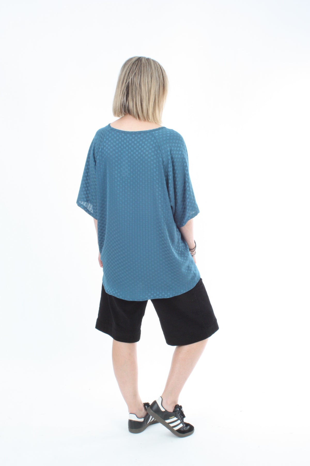 Kendra Top - Textured Turquoise