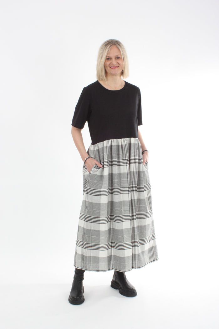 Sofia Dress - Black and Check