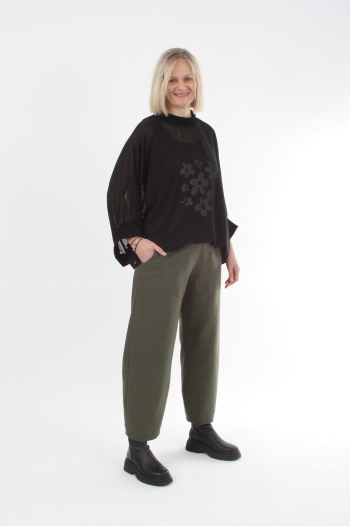 Sonia Top - Black Chiffon