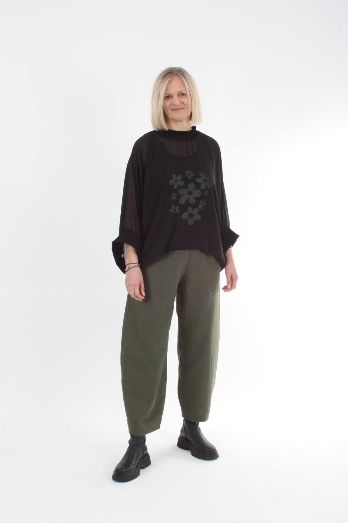 Sonia Top - Black Chiffon