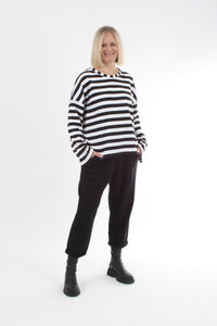 Tracee Top - Black Stripe - Pre Order