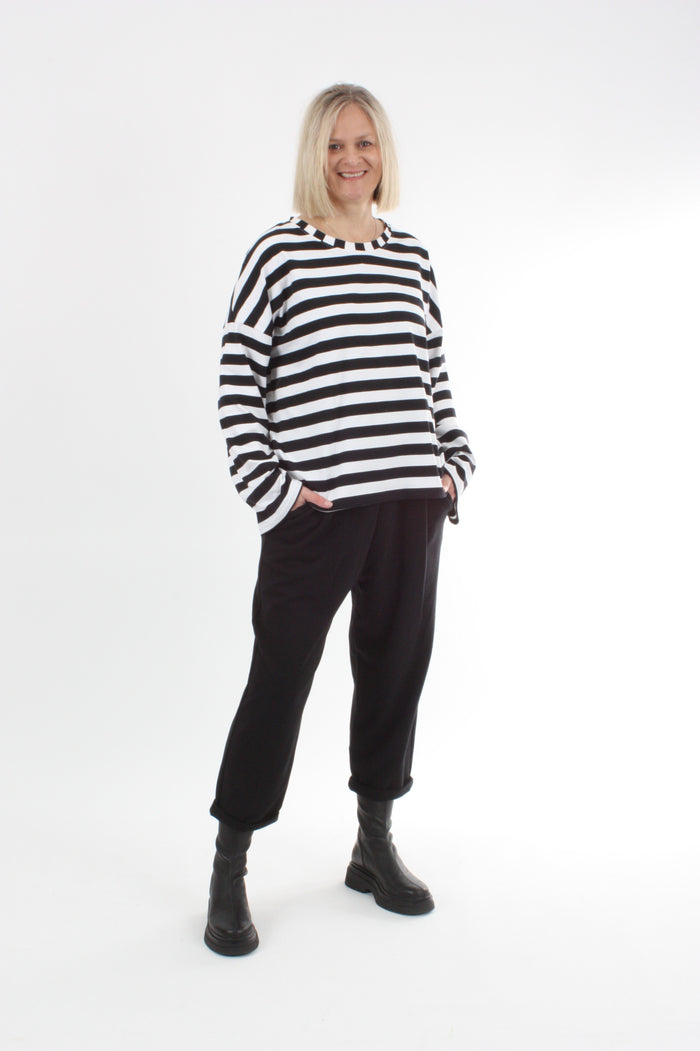 Tracee Top - Black Stripe - Pre Order