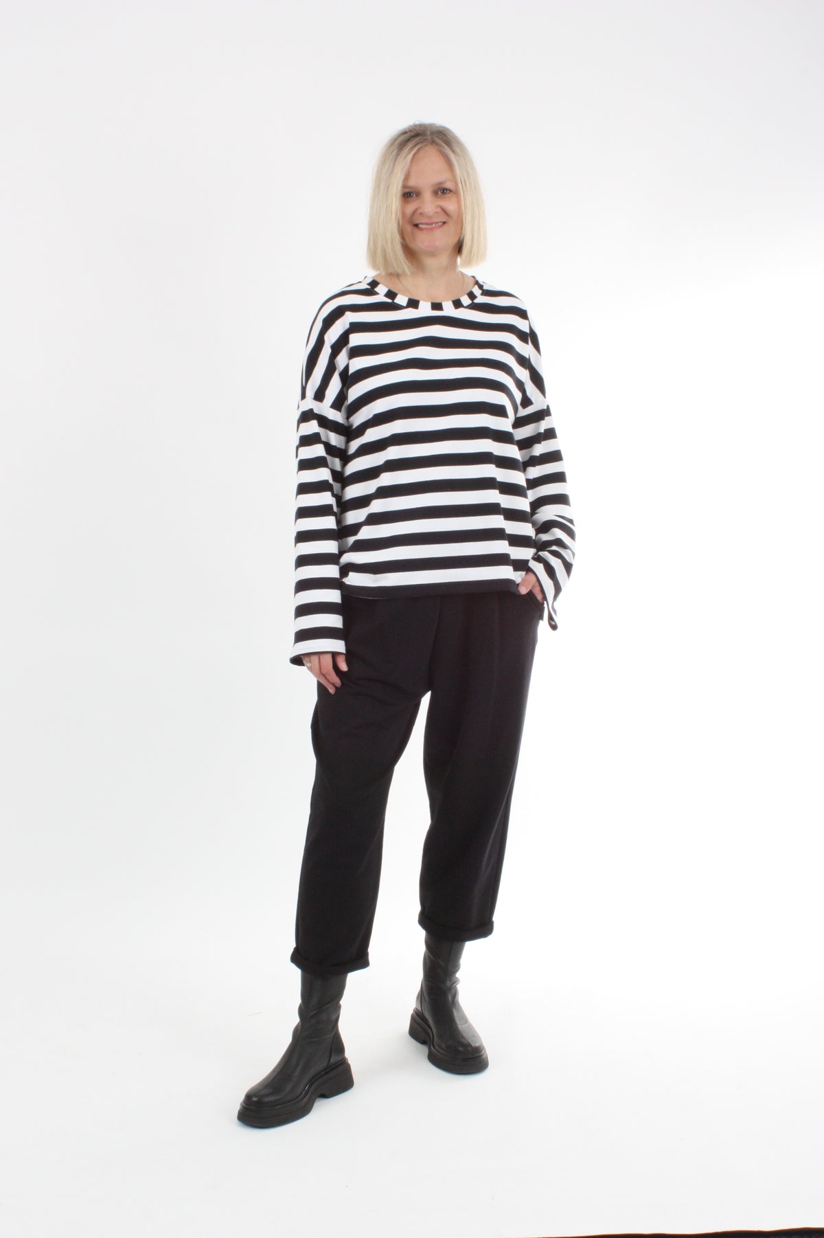Tracee Top - Black Stripe - Pre Order