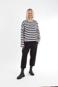 Tracee Top - Black Stripe - Pre Order