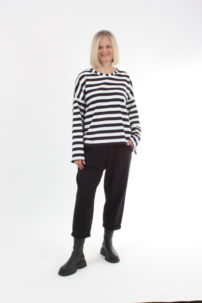 Tracee Top - Black Stripe - Pre Order