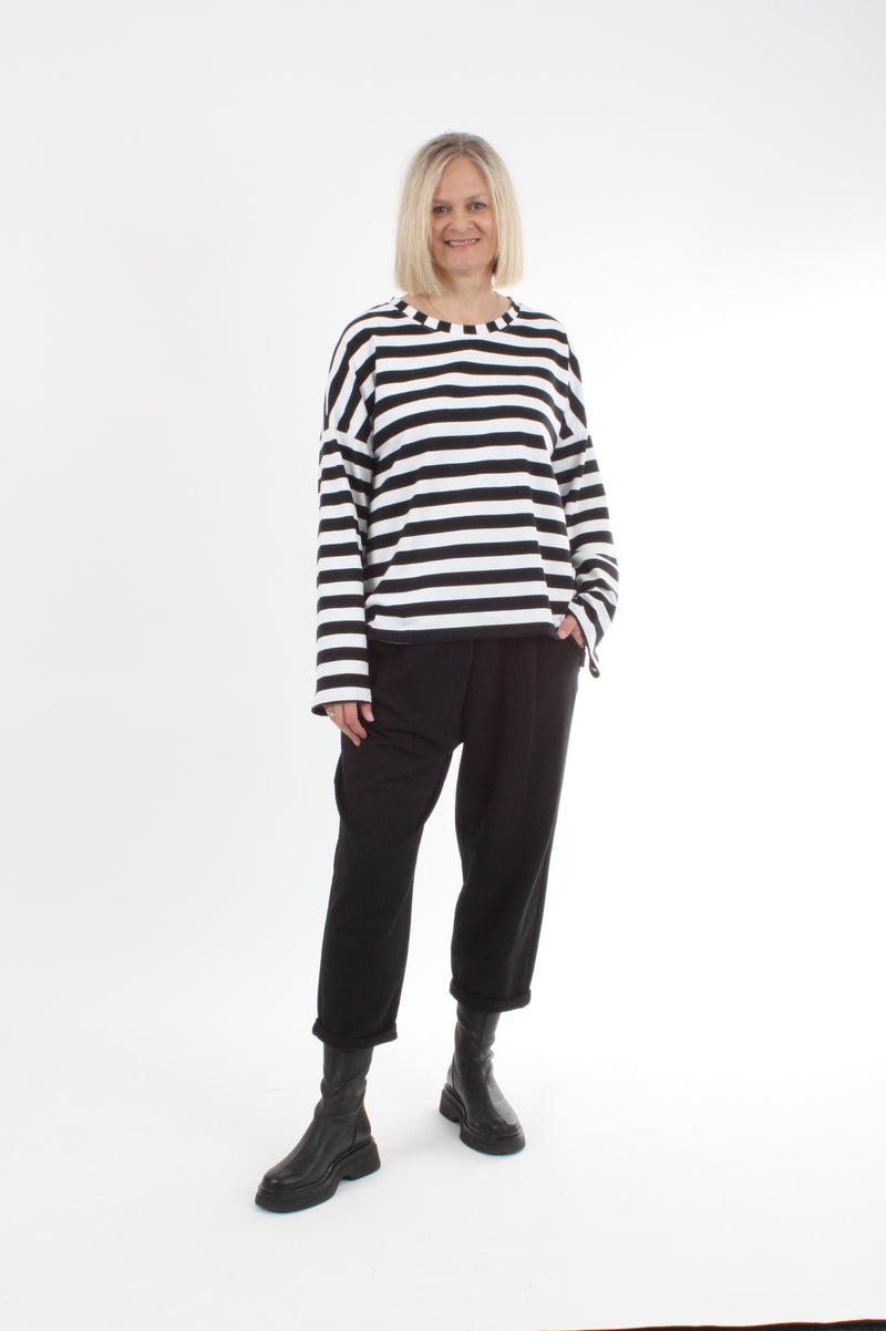 Tracee Top - Black Stripe - Pre Order