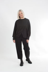 Cross Over Jumper square cut - Espresso Merino