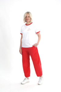 Jayne Pants - Red Corduroy - Pre Order