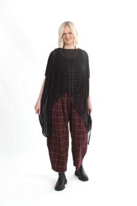 Baily Pants - Burgundy Check