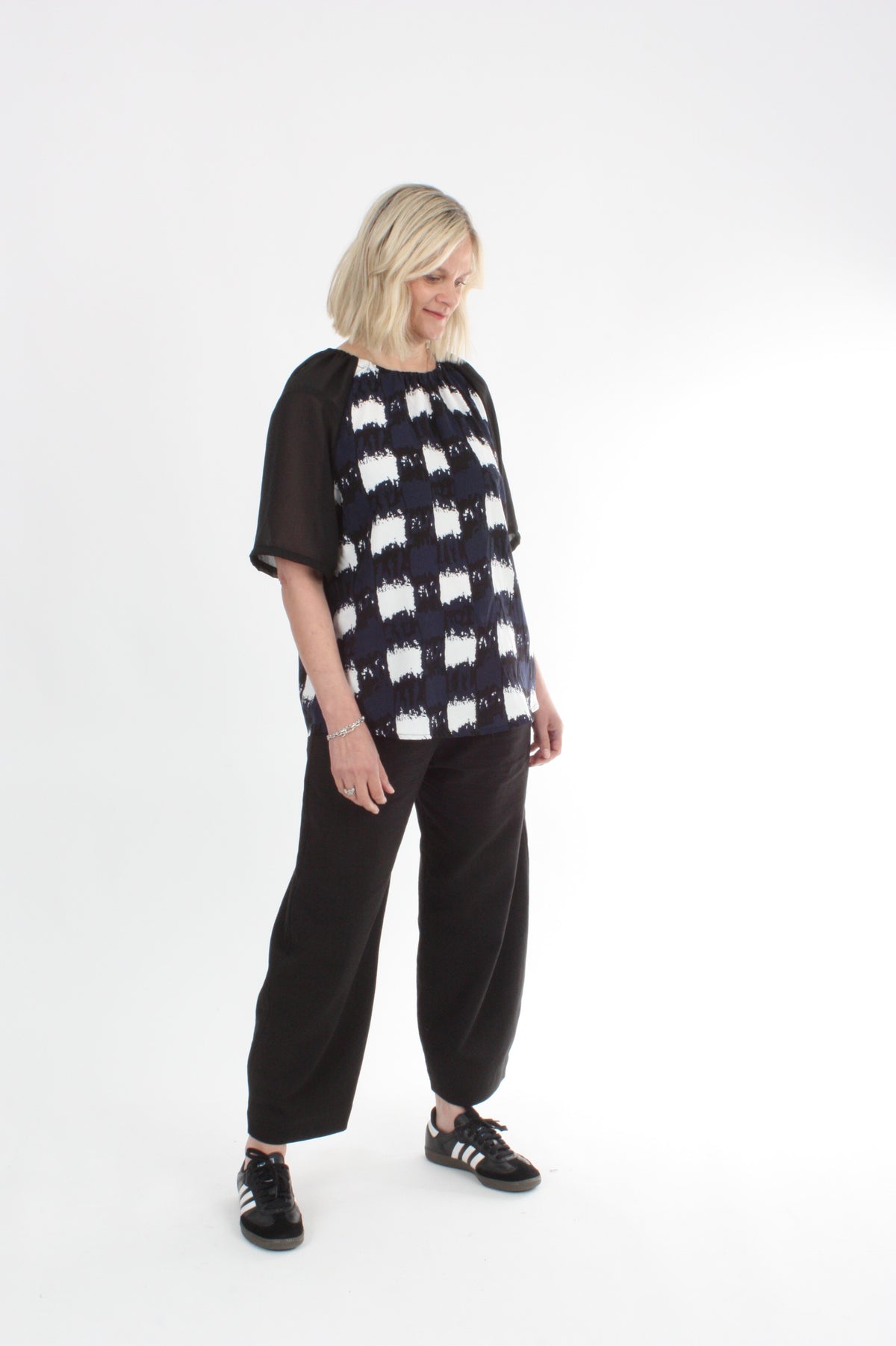 Elle Top - Black Check