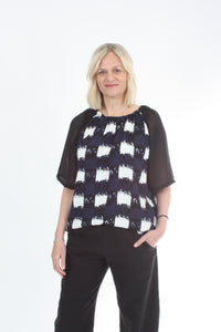 Elle Top - Black Check