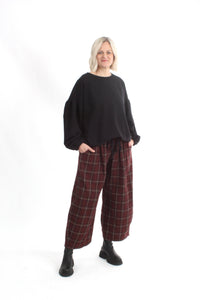 Baily Pants - Burgundy Check