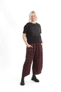 Baily Pants - Burgundy Check