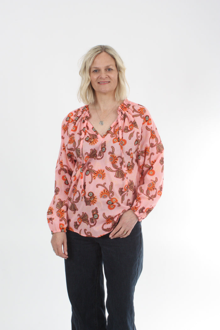 Parker Top - Pink Floral