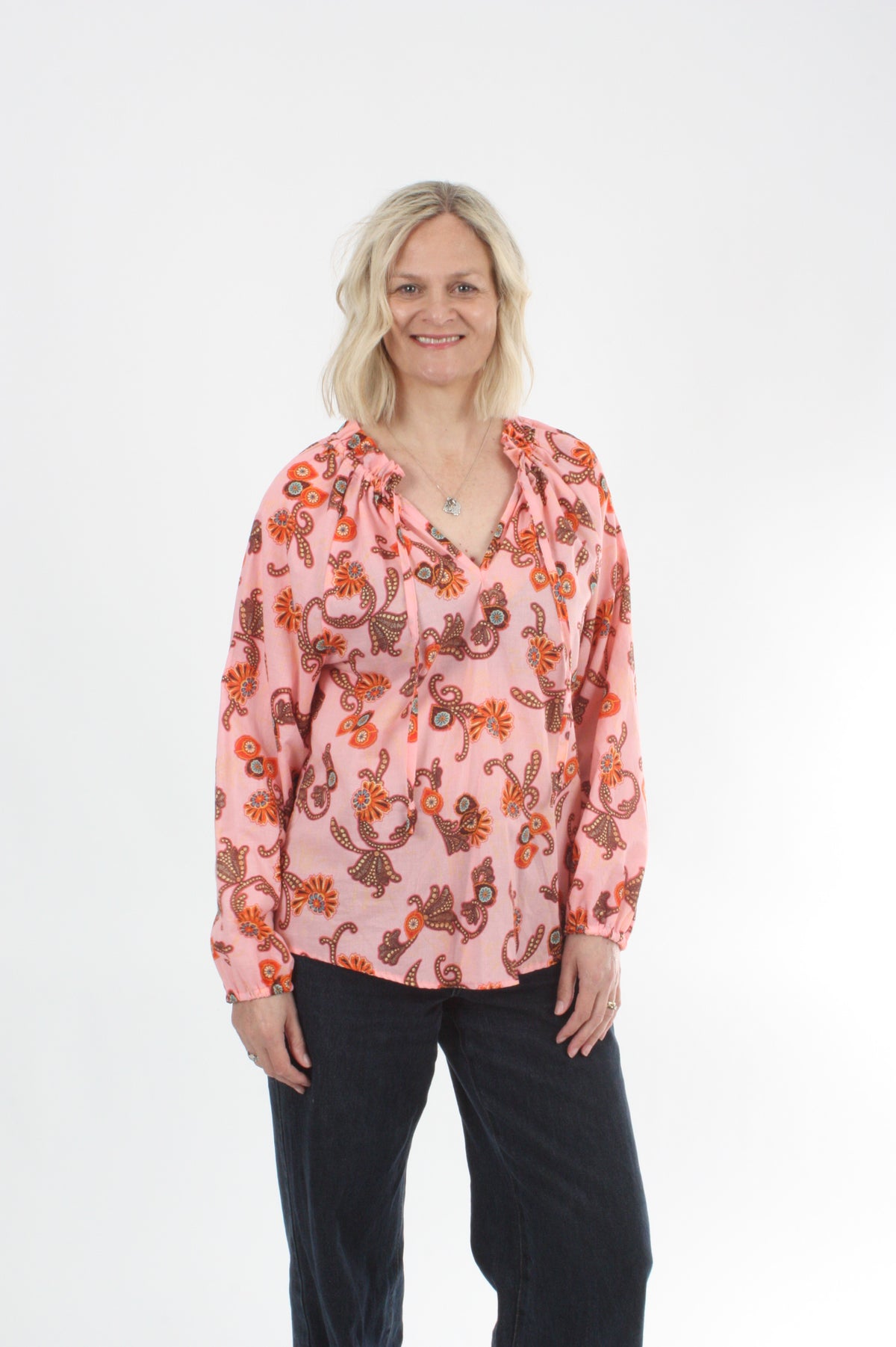 Parker Top - Pink Floral