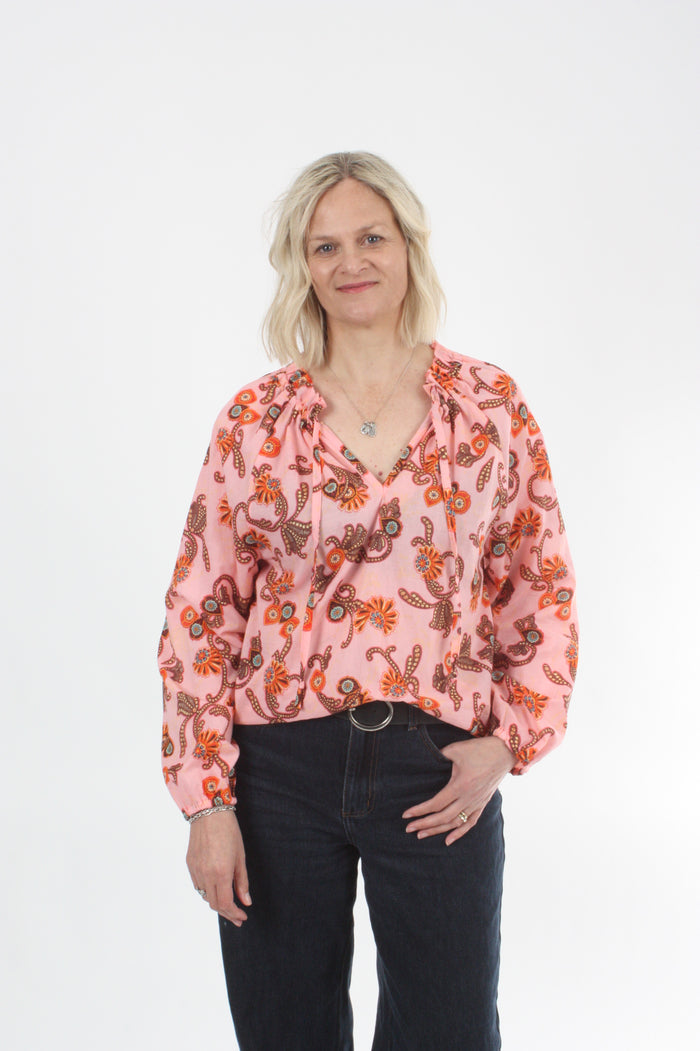 Parker Top - Pink Floral