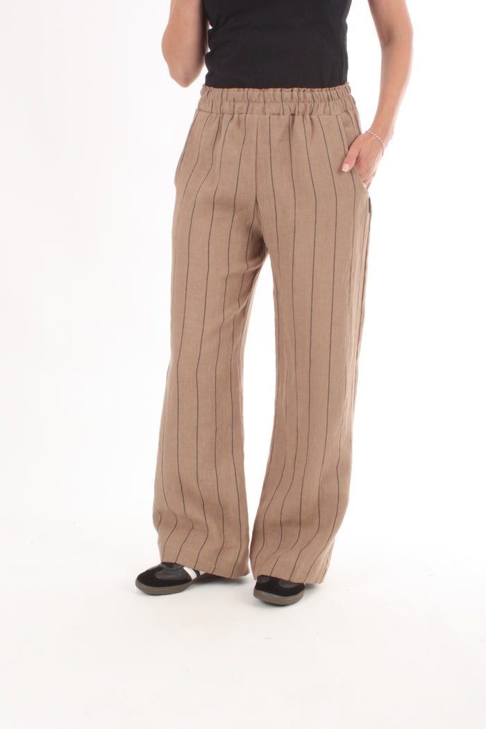 Lexi Pants - Linen - Toffee - Pre-Order