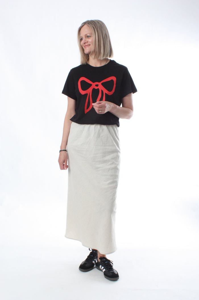 Bias Skirt - Natural Linen