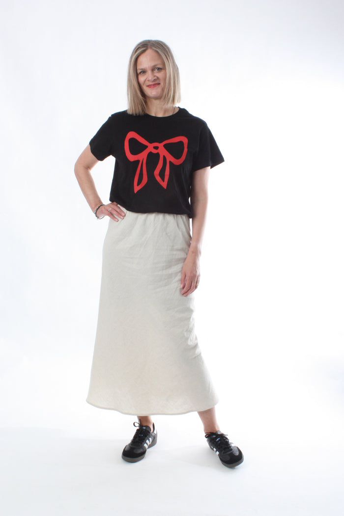 Bias Skirt - Natural Linen