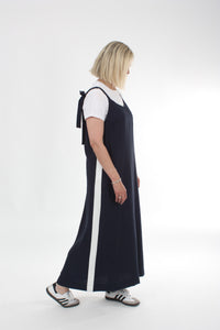 Olivia Dress - Navy white Stripe - Pre Order