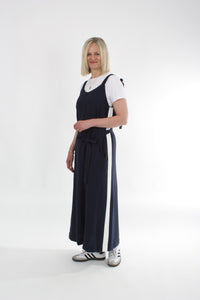 Olivia Dress - Navy white Stripe - Pre Order