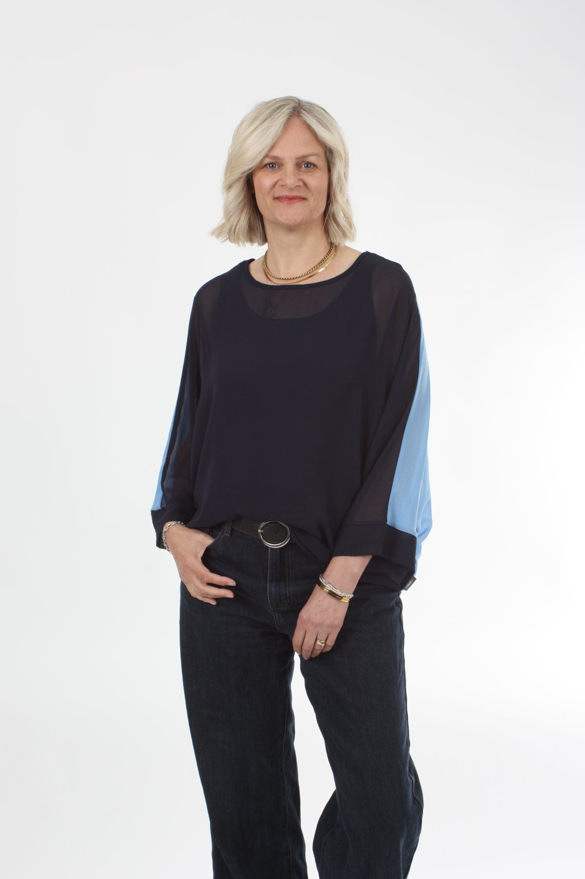 Torrie Top - Navy and Blue