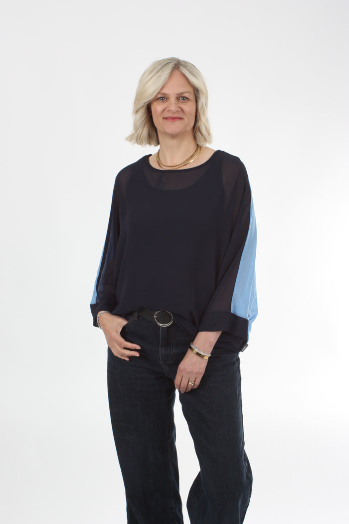 Torrie Top - Navy and Blue