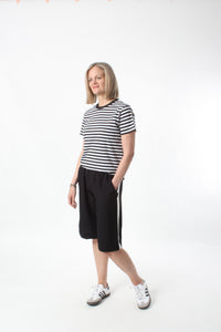 Tee Shirt - Black and White stripe  - Pre Order