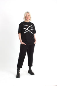 Tee Shirt - White or black Lines Print - Pre-Order