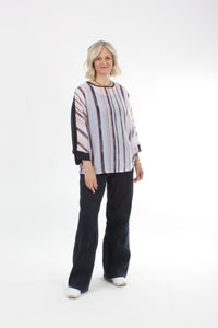 Torrie Top - Navy and Stripe