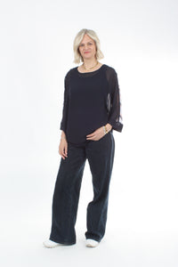 Torrie Top - Navy and Stripe