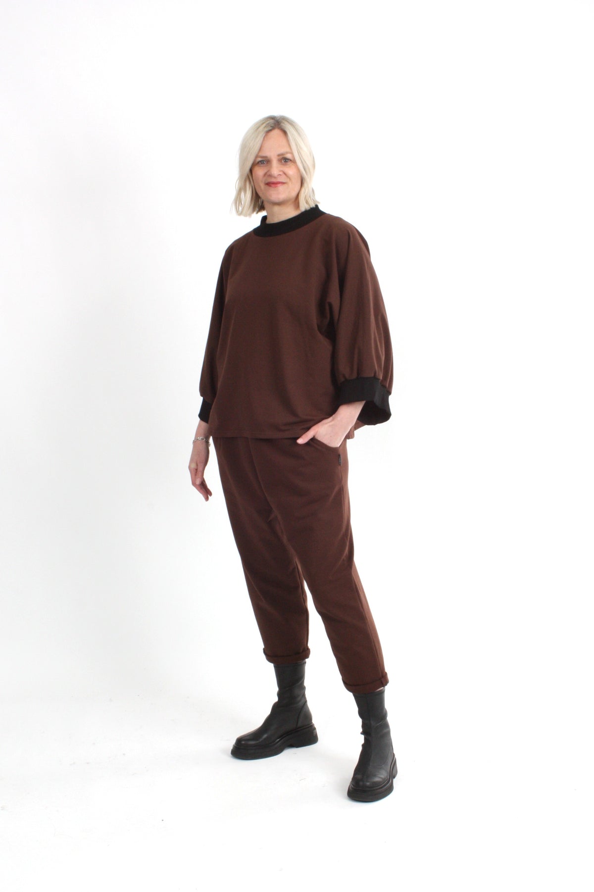 Sonia Top - Chocolate Plain - Pre Order
