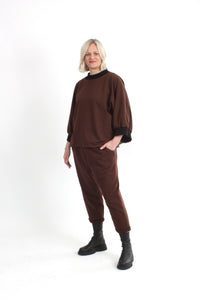 Sonia Top - Chocolate Plain - Pre Order