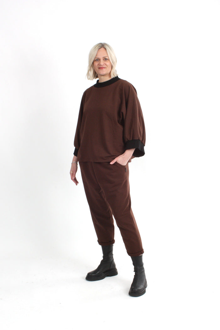 Sonia Top - Chocolate Plain - Pre Order