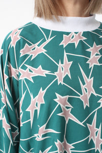 Sonia Top - Green with Stars