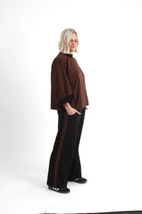 Sonia Top - Chocolate Plain - Pre Order