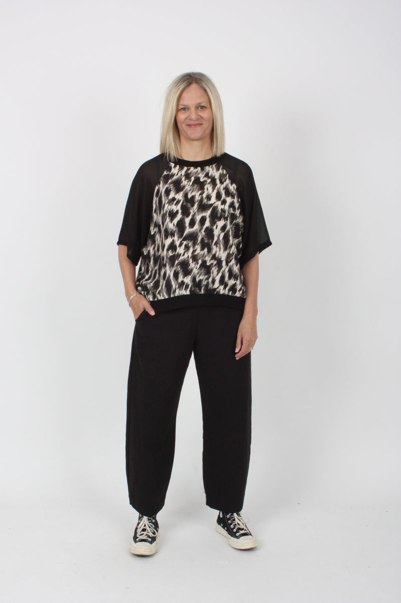 Harper Top - Leopard Print - Short sleeve