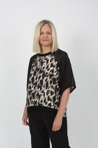 Harper Top - Leopard Print - Short sleeve