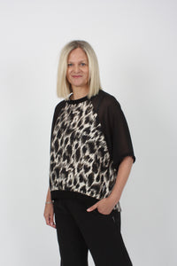Harper Top - Leopard Print - Short sleeve