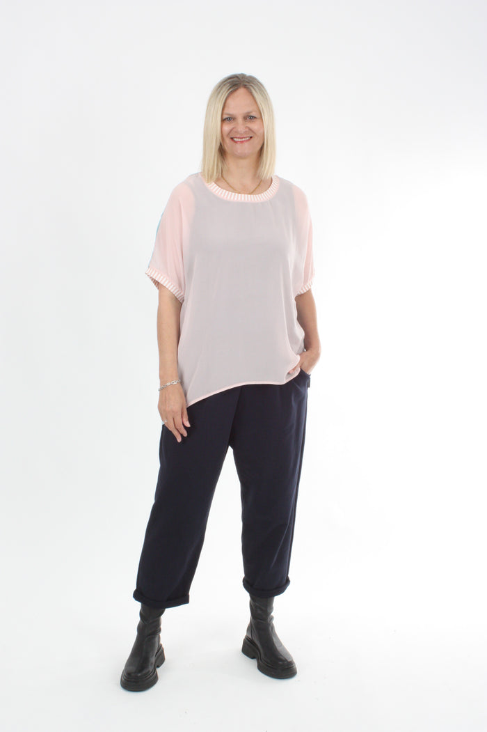 Zoey Top - Pink and Blue