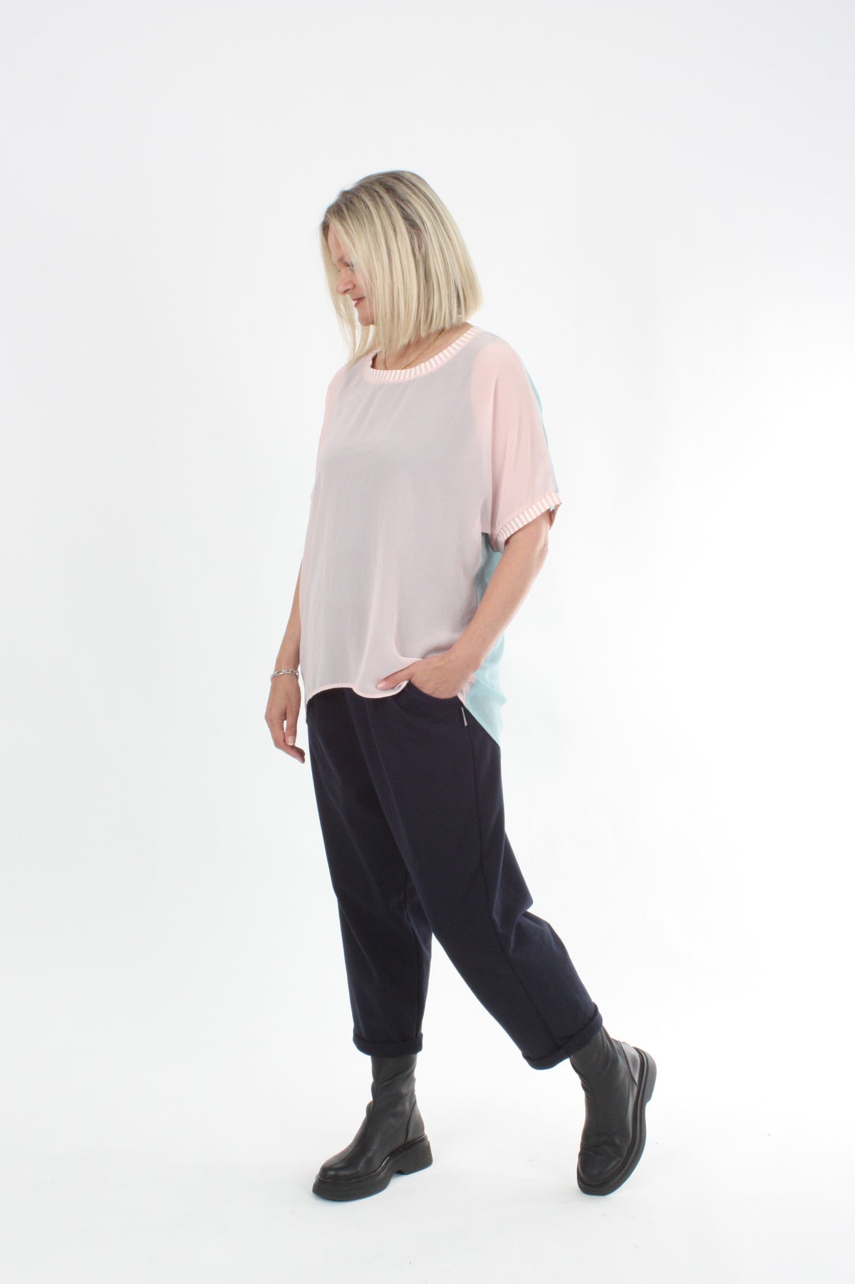 Zoey Top - Pink and Blue