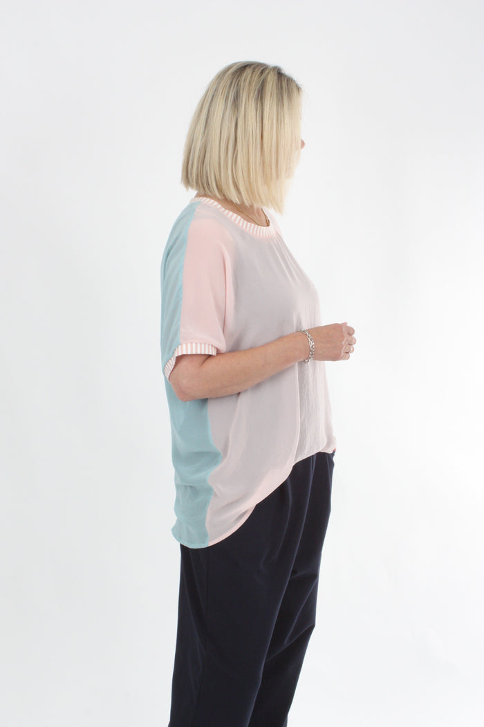 Zoey Top - Pink and Blue