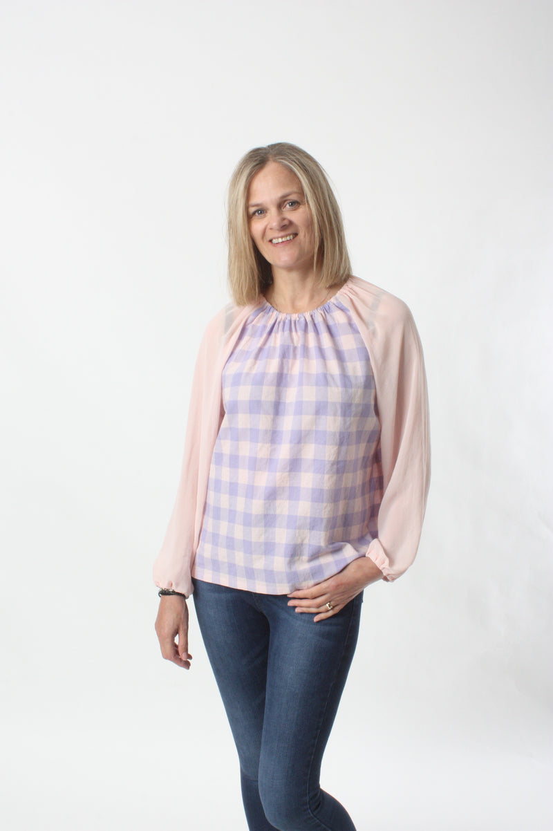 Danni Top - Pink Check