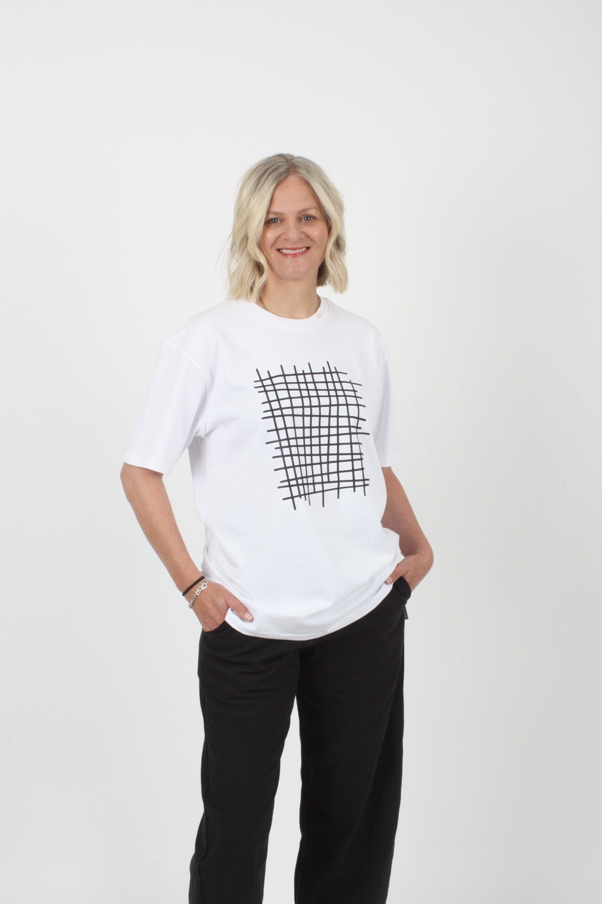 Tee Shirt - Grid Print