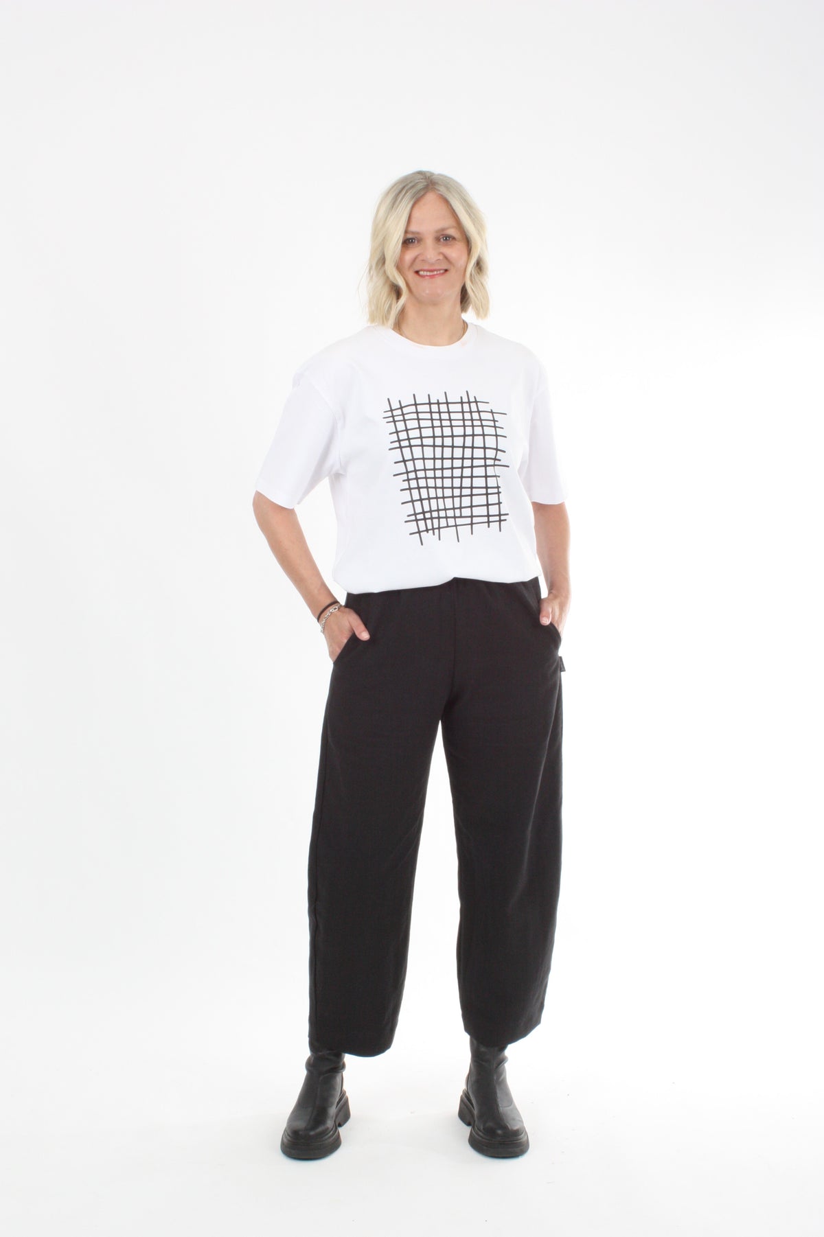 Tee Shirt - Grid Print