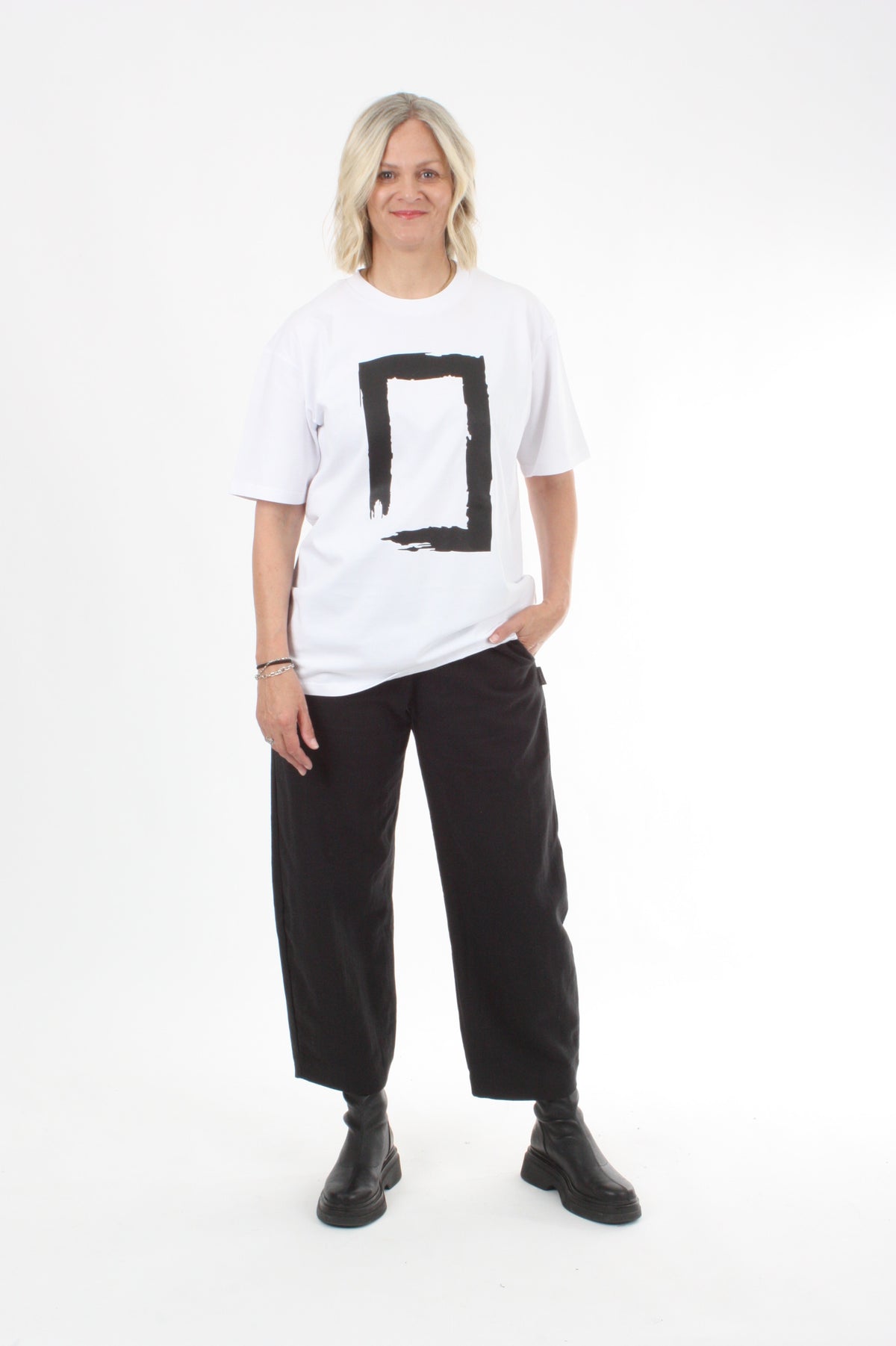 Tee Shirt - Rectangle Brush Print