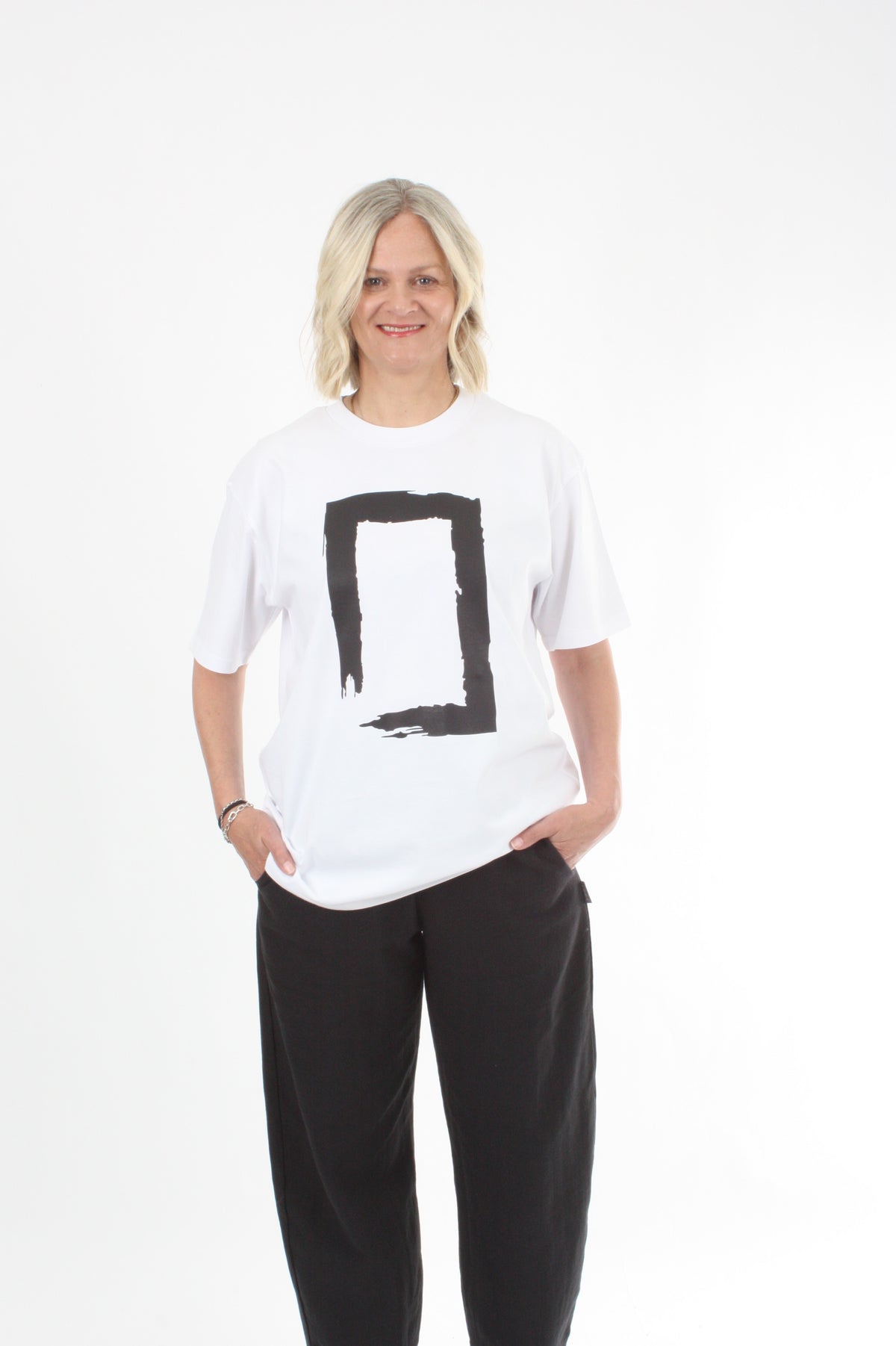 Tee Shirt - Rectangle Brush Print
