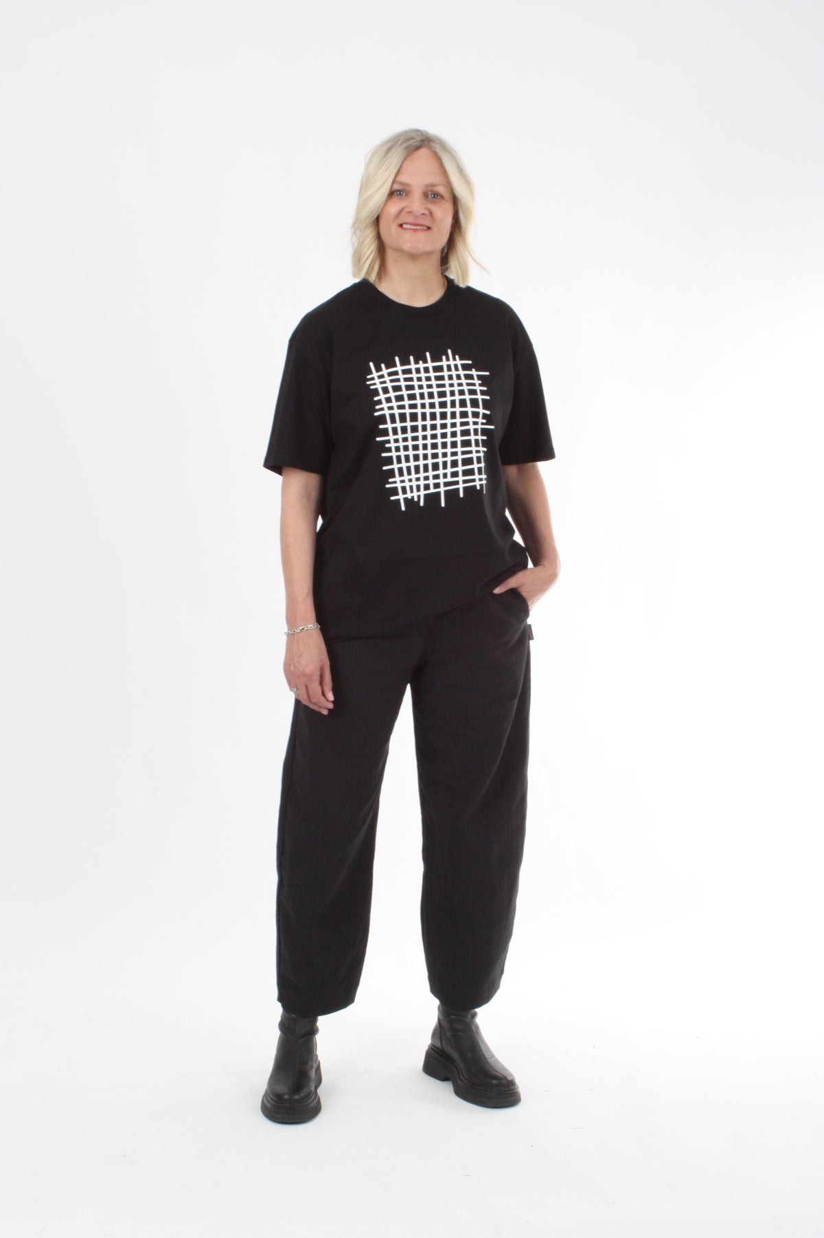 Tee Shirt - Grid Print