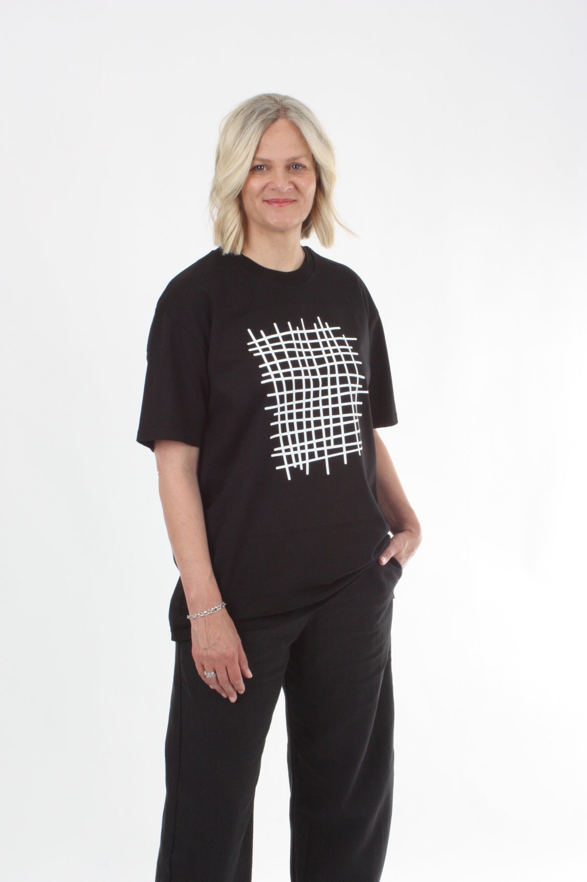 Tee Shirt - Grid Print